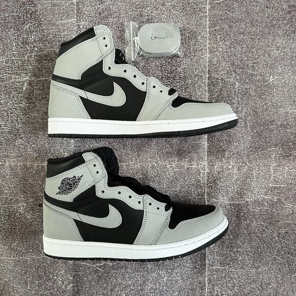 DS Men\'s Nike Air Jordan 1 Retro High Shadow Gray 2.0 Black Sz 9.5 (555088-035) main image 6